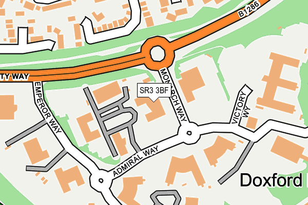 SR3 3BF map - OS OpenMap – Local (Ordnance Survey)