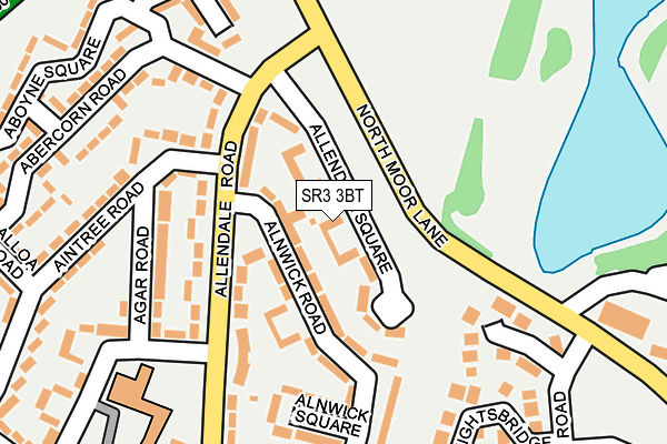 SR3 3BT map - OS OpenMap – Local (Ordnance Survey)