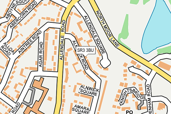 SR3 3BU map - OS OpenMap – Local (Ordnance Survey)