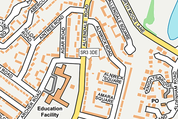 SR3 3DE map - OS OpenMap – Local (Ordnance Survey)