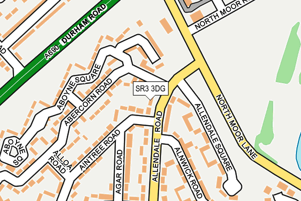 SR3 3DG map - OS OpenMap – Local (Ordnance Survey)