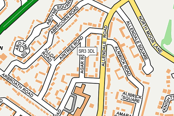SR3 3DL map - OS OpenMap – Local (Ordnance Survey)