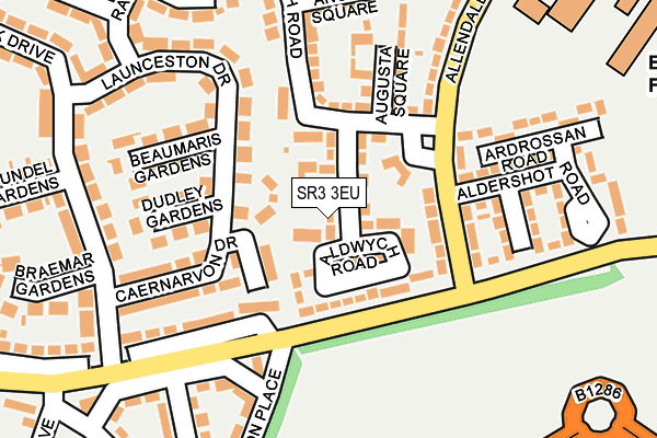 SR3 3EU map - OS OpenMap – Local (Ordnance Survey)