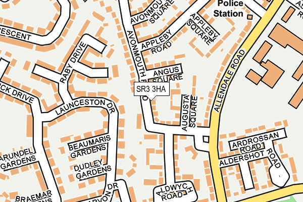 SR3 3HA map - OS OpenMap – Local (Ordnance Survey)