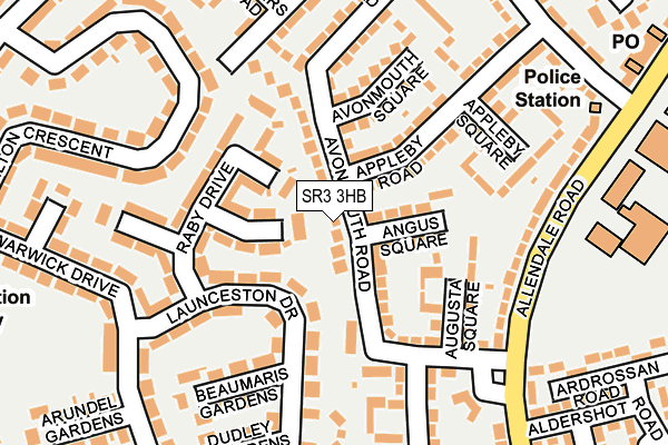 SR3 3HB map - OS OpenMap – Local (Ordnance Survey)