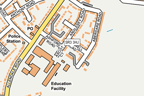 SR3 3HJ map - OS OpenMap – Local (Ordnance Survey)