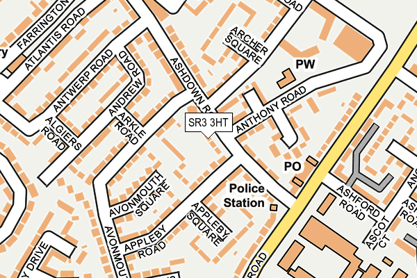 SR3 3HT map - OS OpenMap – Local (Ordnance Survey)