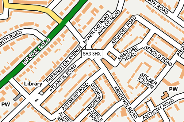 SR3 3HX map - OS OpenMap – Local (Ordnance Survey)
