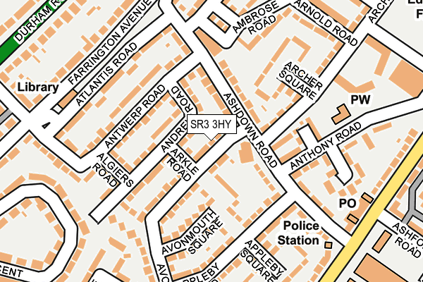 SR3 3HY map - OS OpenMap – Local (Ordnance Survey)