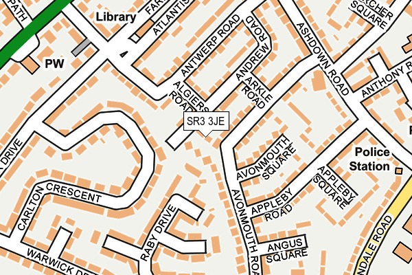 SR3 3JE map - OS OpenMap – Local (Ordnance Survey)