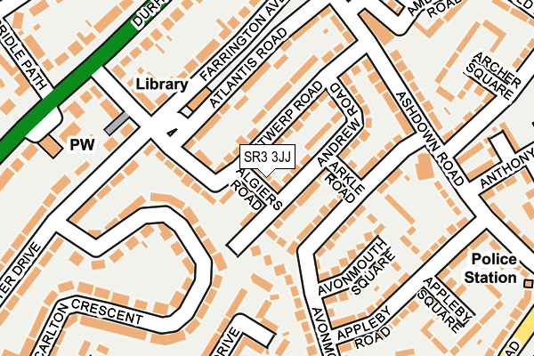 SR3 3JJ map - OS OpenMap – Local (Ordnance Survey)