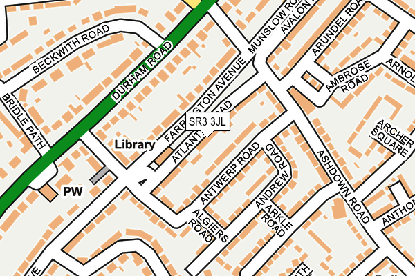 SR3 3JL map - OS OpenMap – Local (Ordnance Survey)
