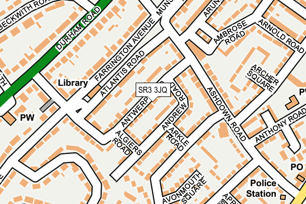 SR3 3JQ map - OS OpenMap – Local (Ordnance Survey)