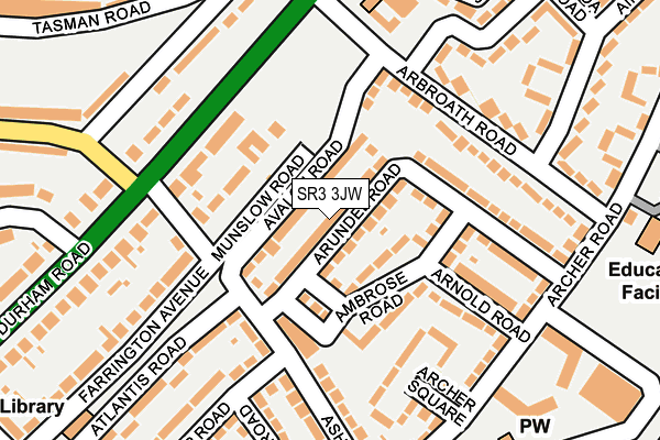 SR3 3JW map - OS OpenMap – Local (Ordnance Survey)