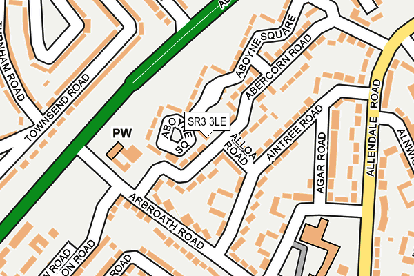 SR3 3LE map - OS OpenMap – Local (Ordnance Survey)