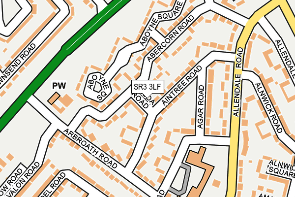 SR3 3LF map - OS OpenMap – Local (Ordnance Survey)