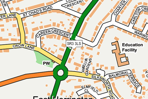 SR3 3LS map - OS OpenMap – Local (Ordnance Survey)