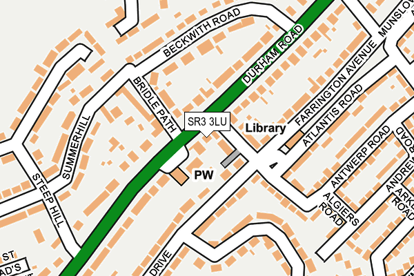 SR3 3LU map - OS OpenMap – Local (Ordnance Survey)