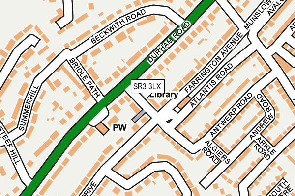 SR3 3LX map - OS OpenMap – Local (Ordnance Survey)