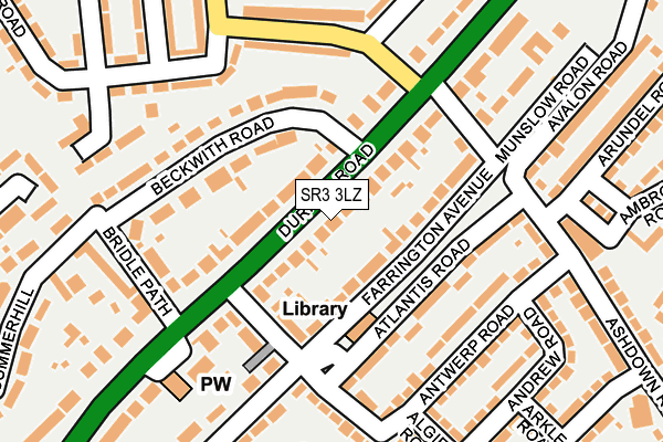 SR3 3LZ map - OS OpenMap – Local (Ordnance Survey)