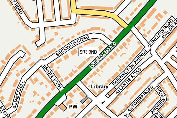 SR3 3ND map - OS OpenMap – Local (Ordnance Survey)