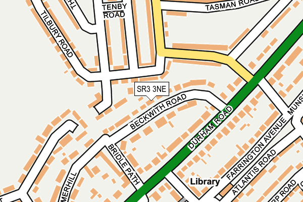 SR3 3NE map - OS OpenMap – Local (Ordnance Survey)