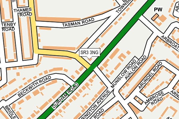 SR3 3NG map - OS OpenMap – Local (Ordnance Survey)