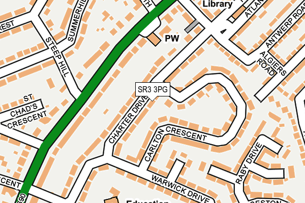 SR3 3PG map - OS OpenMap – Local (Ordnance Survey)