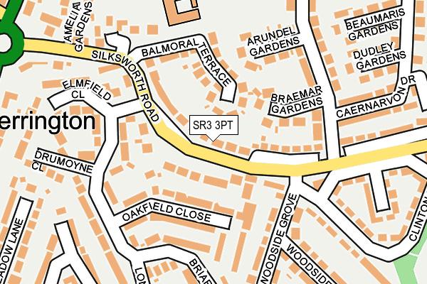 SR3 3PT map - OS OpenMap – Local (Ordnance Survey)