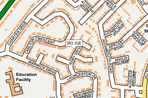 SR3 3QE map - OS OpenMap – Local (Ordnance Survey)