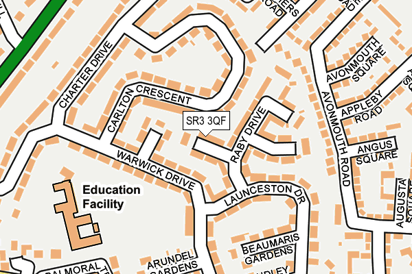 SR3 3QF map - OS OpenMap – Local (Ordnance Survey)