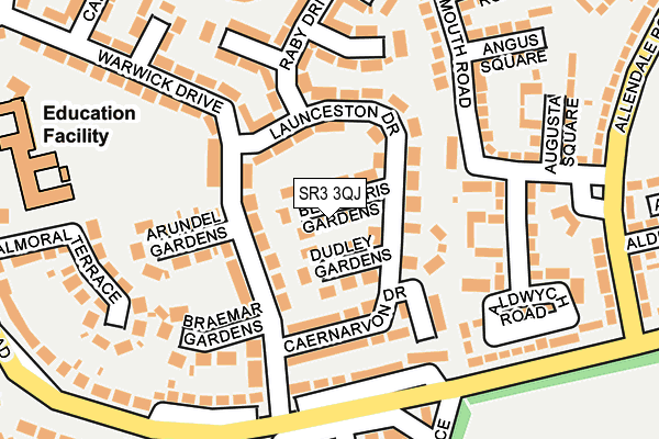SR3 3QJ map - OS OpenMap – Local (Ordnance Survey)