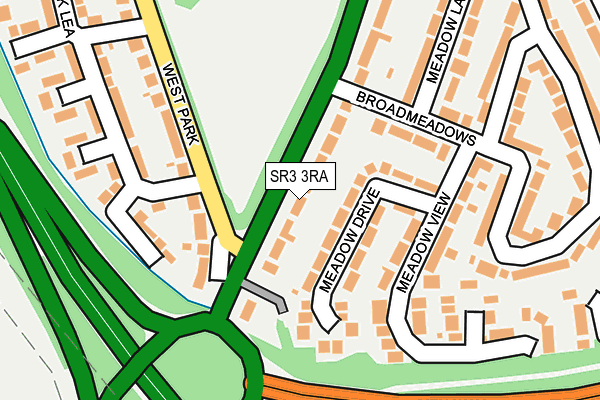 SR3 3RA map - OS OpenMap – Local (Ordnance Survey)