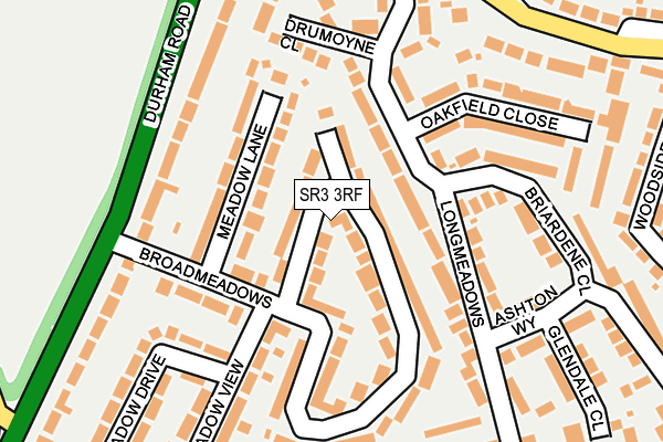 SR3 3RF map - OS OpenMap – Local (Ordnance Survey)