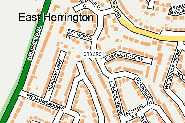 SR3 3RS map - OS OpenMap – Local (Ordnance Survey)