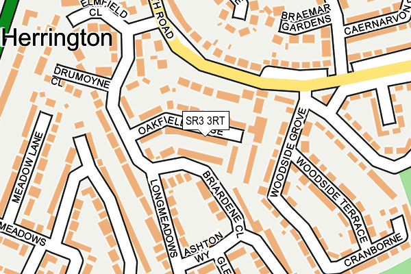 SR3 3RT map - OS OpenMap – Local (Ordnance Survey)