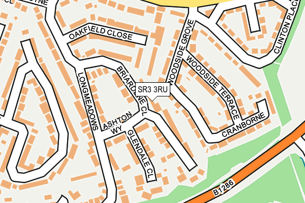 SR3 3RU map - OS OpenMap – Local (Ordnance Survey)