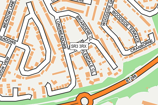 SR3 3RX map - OS OpenMap – Local (Ordnance Survey)