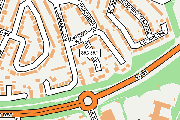 SR3 3RY map - OS OpenMap – Local (Ordnance Survey)