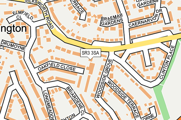SR3 3SA map - OS OpenMap – Local (Ordnance Survey)
