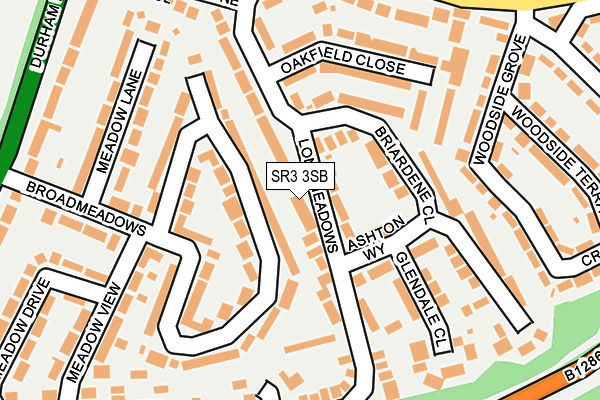 SR3 3SB map - OS OpenMap – Local (Ordnance Survey)