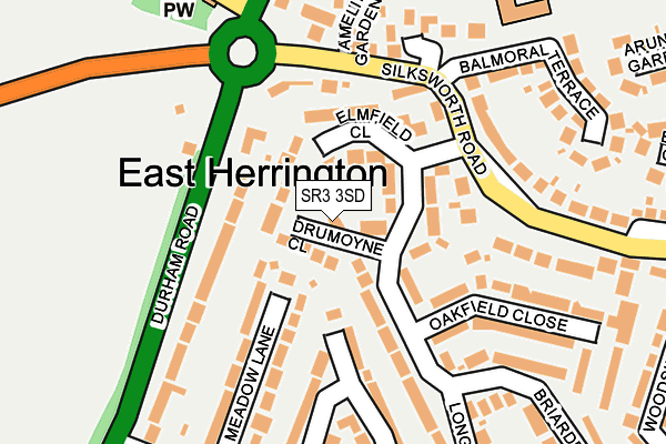 SR3 3SD map - OS OpenMap – Local (Ordnance Survey)