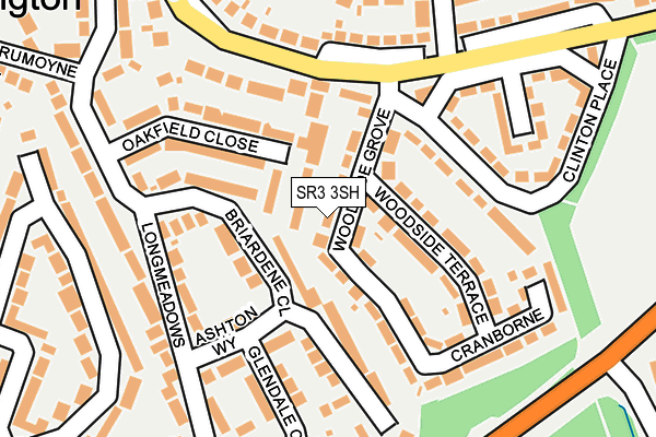 SR3 3SH map - OS OpenMap – Local (Ordnance Survey)