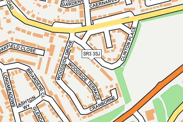 SR3 3SJ map - OS OpenMap – Local (Ordnance Survey)