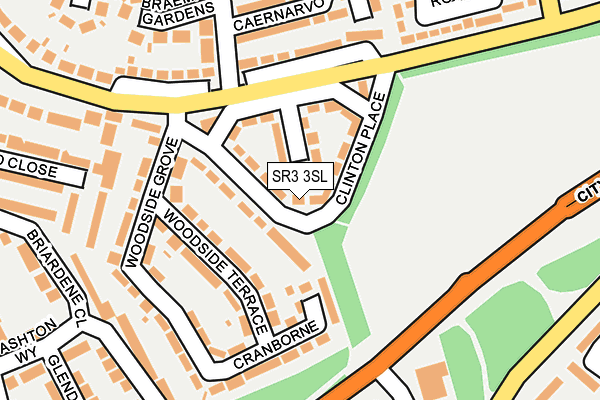 SR3 3SL map - OS OpenMap – Local (Ordnance Survey)