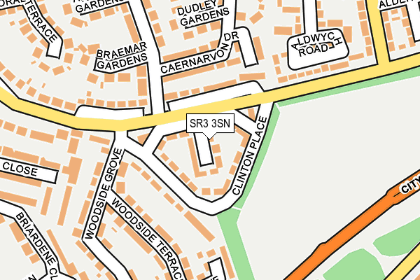 SR3 3SN map - OS OpenMap – Local (Ordnance Survey)