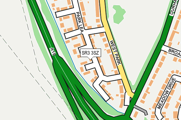 SR3 3SZ map - OS OpenMap – Local (Ordnance Survey)