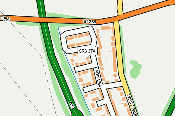 SR3 3TA map - OS OpenMap – Local (Ordnance Survey)