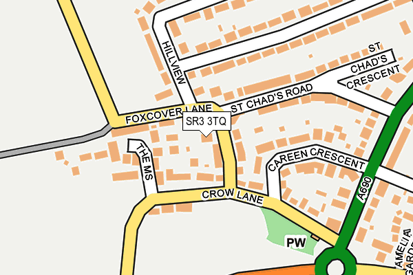 SR3 3TQ map - OS OpenMap – Local (Ordnance Survey)