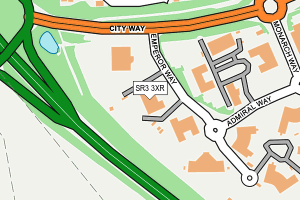 SR3 3XR map - OS OpenMap – Local (Ordnance Survey)